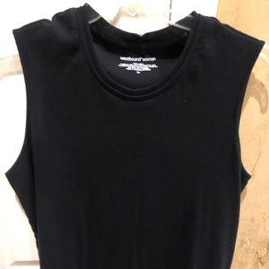 Black sleeveless top